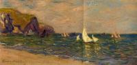 Monet, Claude Oscar - Sailboats at Sea, Pourville